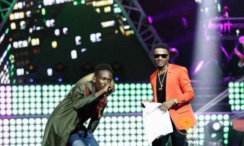 Wizkid and Mr Eazi at the Ghana Music Awards