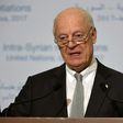 UN Syria envoy Staffan de Mistura gives a press conference on the first day of a fourth round of UN-sponsored Syria peace talks in Geneva on February 23, 2017