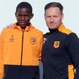 Joshua Otieno (left) with Academy coach Richard O’Donnell.
