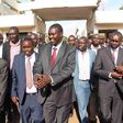 Governors Alex Tolgos (Elgeyo Marakwet), Jackson Mandago (Uasin Gishu), MP Oscar Sudi and other leaders leave the CID headquarters in Nairobi.