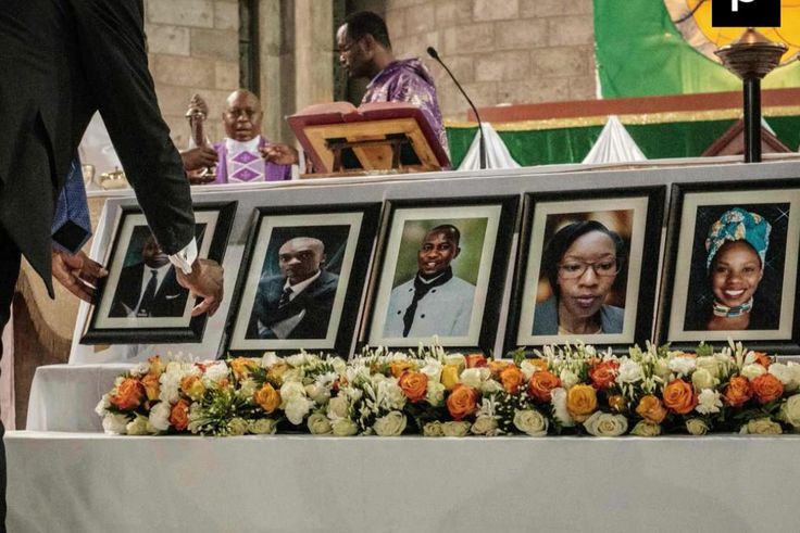 Sorrowful moment as a Memorial Service is Held for Terror Attack Victims