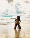 Patricia Kihoro in an Ankara swimsuit (Instagram misskihoro)