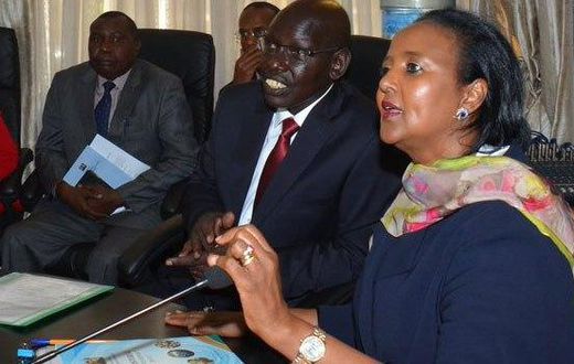 Amina Mohammed with Belio Kipsang