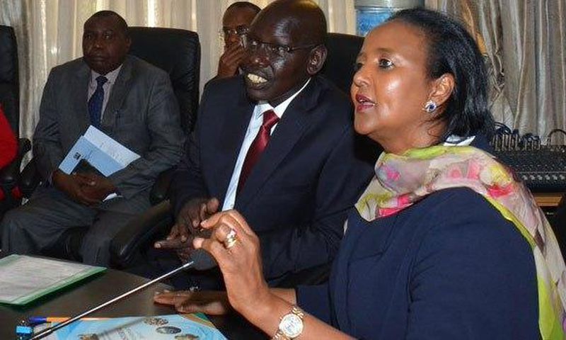 Amina Mohammed with Belio Kipsang