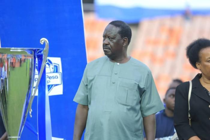 Raila Odinga during the 2019 Sportpesa Cup finals