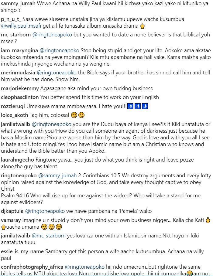 Ringtone attacked for claiming Willy Paul is a devil worshiper