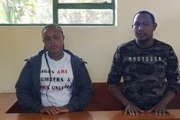 Judy Wangui and Michael Githae during a court hearing (Nation)