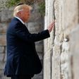 US President Donald Trump visits the Western Wall, the holiest site where Jews can pray, in Jerusalem’s Old City on May 22, 2017