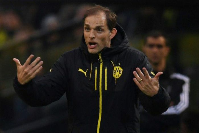 Dortmund's head coach Thomas Tuchel reacts from the sidelines during the UEFA Champions League 1st leg quarter-final football match against Monaco in Dortmund, western Germany on April 12, 2017