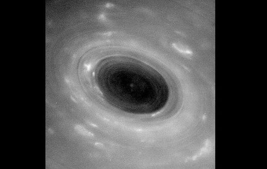 NASA's Cassini spacecraft captured this image of features in Saturn's atmosphere from closer than ever before