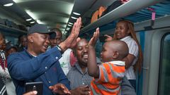 On 23rd December, accompanied by First Lady Margaret Kenyatta he boarded the Madaraka Express train from Nairobi to Mombasa to begin his Christmas holiday.