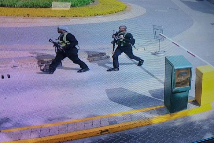 Photos of two of the attackers during the attack on Dusit hotel