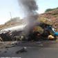 Major highway blocked as 2 truck burn up in flames