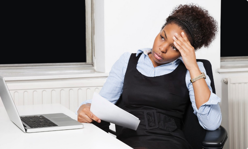 Stressed woman at work(KOKO TV Nigeria)