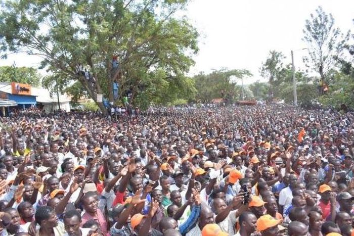 ODM supporters during a rally in Migori County.