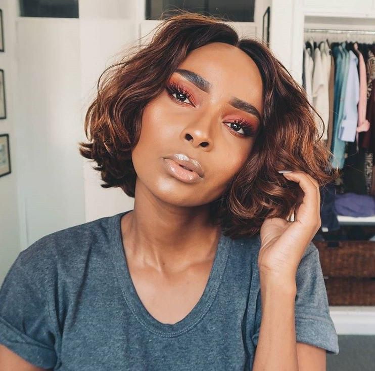 Nancie Mwai in a wig (Instagram nanciemwai)