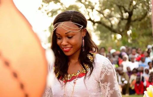 Mercy Cherono during her wedding