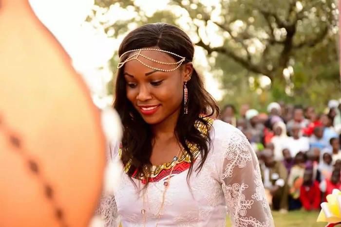 Mercy Cherono during her wedding