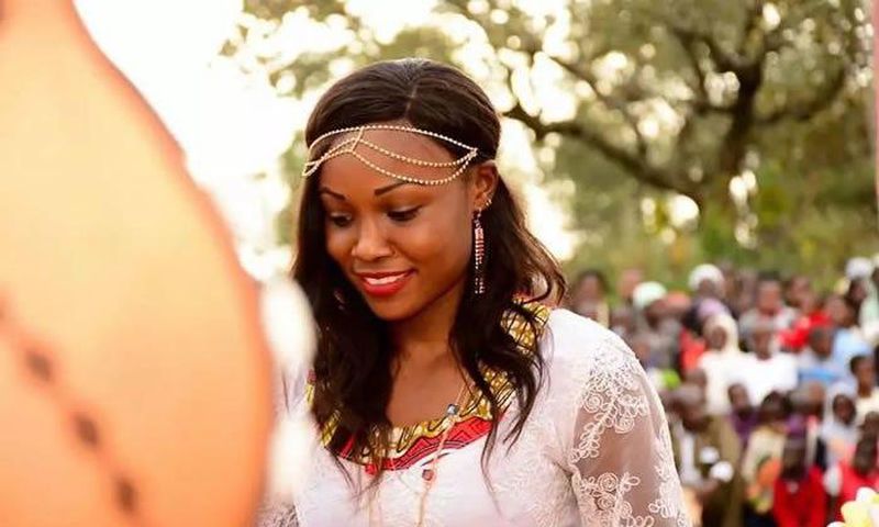 Mercy Cherono during her wedding