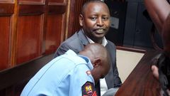 Samburu Governor Moses Kasaine Lenolkulal during his court appearance on Wednesday, his bail was reduced from Sh100 million to Sh10 million