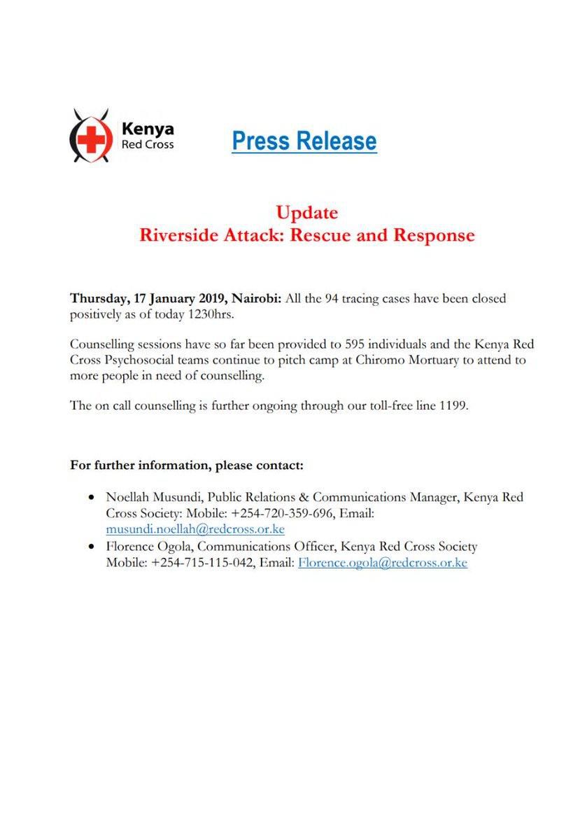 Red Cross Statement of missing persons (Twitter)