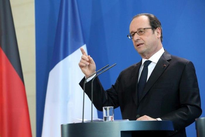 French President Francois Hollande said Europe must "engage in a firm dialogue" with the US with a goal towards solving global problems