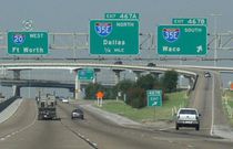 The Interstate 20 in Texas, US
