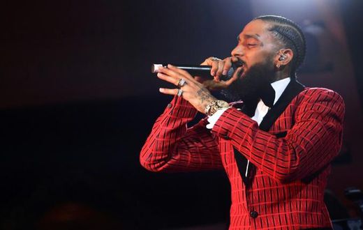 Rapper Nipsey Hussle, who was long part of the underground rap circuit but struggled to find fame, was nominated for a Grammy for his album "Victory Lap"