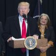 US President Donald Trump speaks following a tour of the Smithsonian National Museum of African American History and Culture in Washington, DC, February 21, 2017