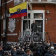 Wikileaks founder Julian Assange speaks on the balcony of the Embassy of Ecuador in London on May 19, 2017