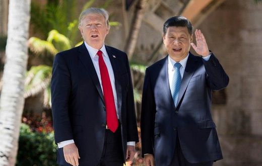 The US missile strike in Syria gave added weight to Trump's threat of unilateral action against Pyongyang should there be insufficient action from China, whose President Xi Jinping is shown here with American counterpart Donald Trump