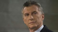 Argentinian President Mauricio Macri speaks during a joint press conference with Spanish Prime Minister at Moncloa Palace in Madrid on February 23, 2017