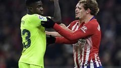 Barcelona's French defender Samuel Umtiti is back in training