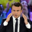French presidential election candidate for the En Marche ! movement, Emmanuel Macron delivers a speech during a campaign rally on May 1, 2017 in Paris