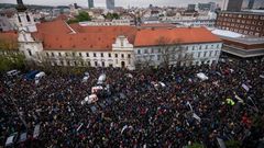 The rally in Slovakia's capital Bratislava was organised by a couple of high school students
