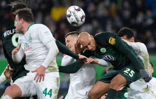 On taregt: Wolfsburg defender John Brooks headed in his team's goal