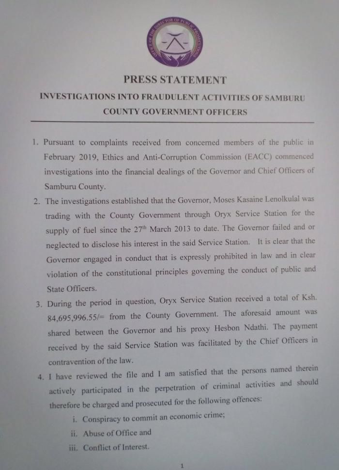 Statement from DPP