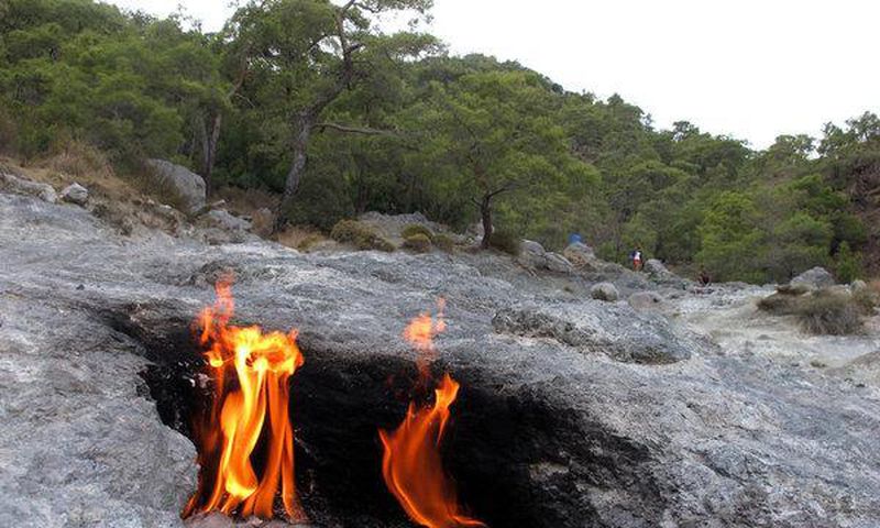 Gas that makes a mountain breathe fire is turning up around the world