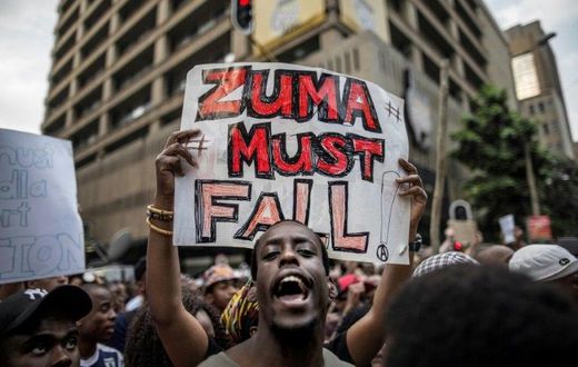 Protesters were calling for the resignation of the president after a highly controversial reshuffle