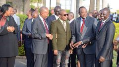 President Uhuru Kenyatta, his deputy William Ruto and Senator Mike Sonko