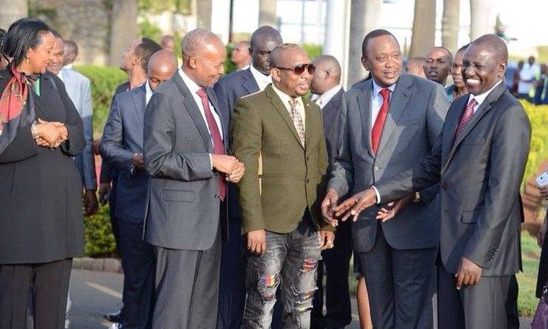 President Uhuru Kenyatta, his deputy William Ruto and Senator Mike Sonko