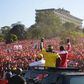Uhuru Ruto rally (President Uhuru Kenyatta and his Deputy William Ruto wave to their supporters in the run up to the 2013 general elections at Uhuru Park, Nairobi
