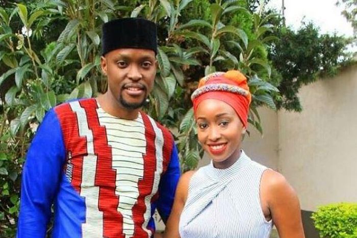 Eddie Ndichu and wifey, Janet looking adorable in coordinated outfits.