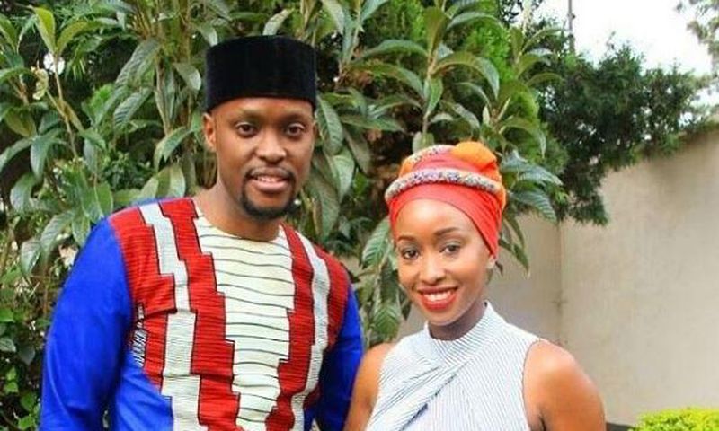 Eddie Ndichu and wifey, Janet looking adorable in coordinated outfits.