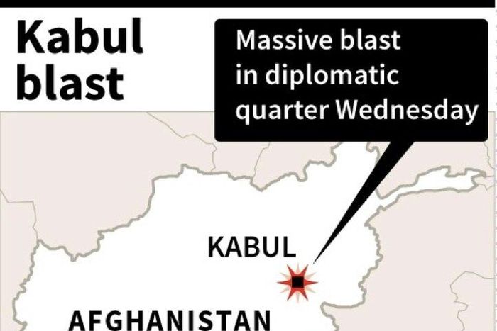 Huge blast in Kabul's diplomatic quarter on Wednesday