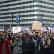 Comcast tech employees walk out of work to rally against President Trump's recent immigration order on February 2, 2017 in Philadelphia, Pennsylvania