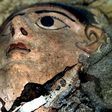 One of eleven mummies previously discovered in the Egyptian desert oasis of Bahriya