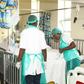 Medics attending to a patient in a Kenyan hospital (Twitter)