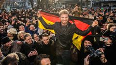 New Formula One world champion Nico Rosberg meets fans in his home town of Wiesbaden, western Germany, on November 30, 2016