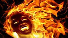 Face in the fire (Illustration)